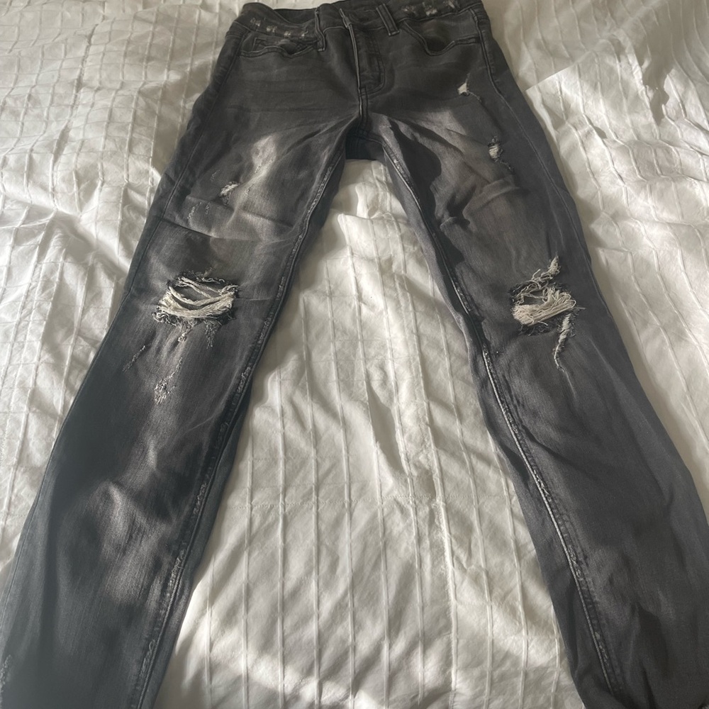Distressed Black Jeans